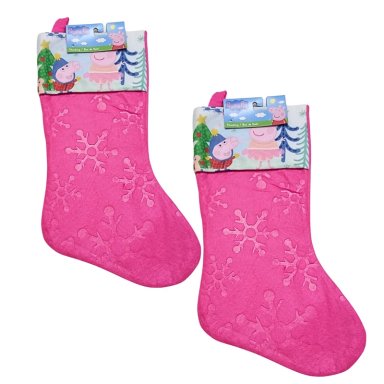 PACKX2 BOTA NAVIDEÑAS PEPPA PIG - ROSADA