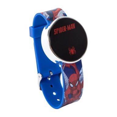 RELOJ LED PARA NIÑOS SPIDERMAN MARVEL - AZUL