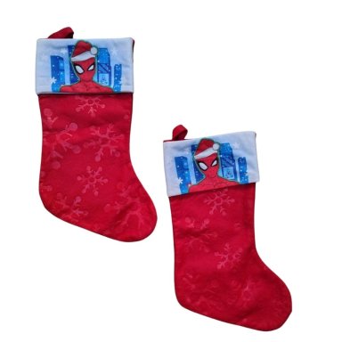 PACKX2 BOTA NAVIDEÑA HOMBRE ARAÑA - ROJO