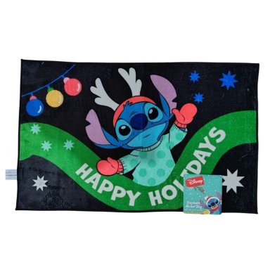 TAPETE O ALFOMBRA NAVIDEÑA LAVABLE DISNEY STITCH 50X81CM