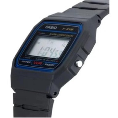 RELOJ CLÁSICO CASIO F91W-1 CORREA DE RESINA DIGITAL NEGRA HOMBRE - 5