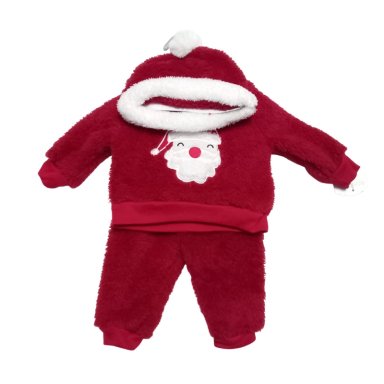 CONJUNTO POLERA, BUZO Y GORRO SANTA CLAUS - PAPA NOEL 0-3 MESES