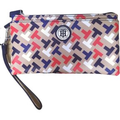 WRISLET O CARTERA DE MANO TOMMY HILFIGER MONOGRAM - BEIGE