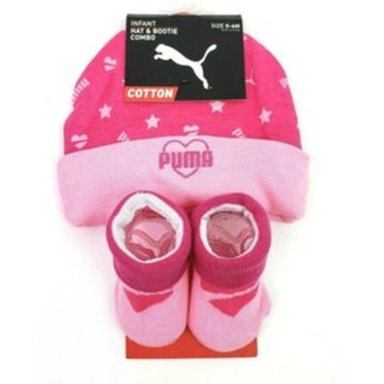GORRO Y MEDIAS BOTÍN NIÑA PUMA - FUCSIA
