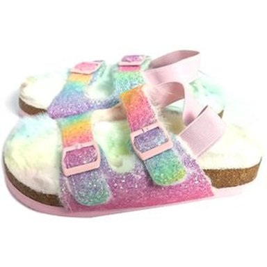 SANDALIAS SLIDE NICOLE MILLER PARA NIÑAS - ROSA MULTICOLOR T:10(19CM) - 2