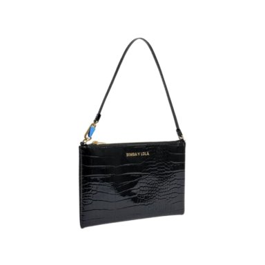 CARTERA SLIM BIMBA Y LOLA CHAROL - NEGRO
