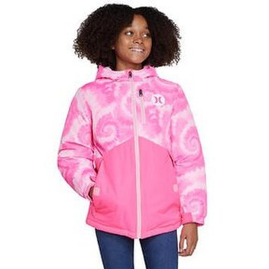 CASACA HURLEY DE NIÑA PARA EL FRIO O LA NIEVE ROSADA TAMAÑO M