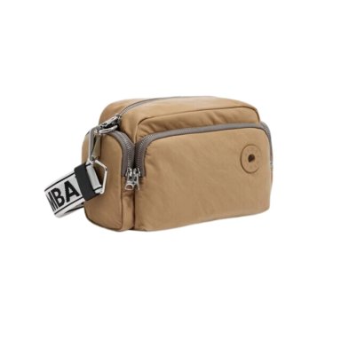 BOLSO BANDOLERA BIMBA Y LOLA DOBLE CIERRE - BEIGE