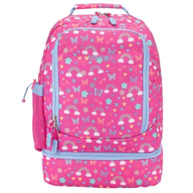 MOCHILA BENTGO KIDS 2 EN 1 - ARCOIRIS Y MARIPOSAS