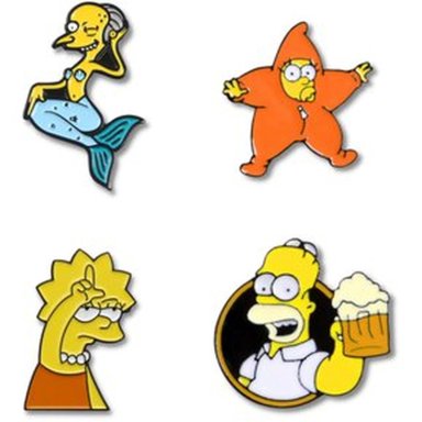 PACKX4 PINES DE METAL SIMPSON
