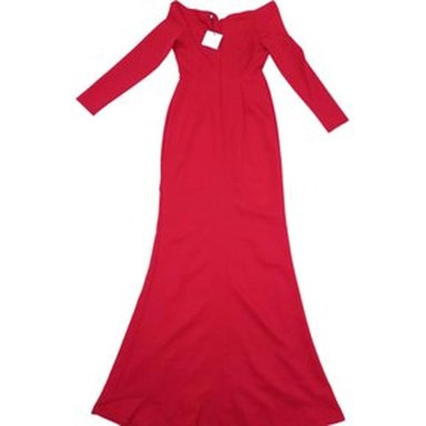 VESTIDO COCKTAIL LARGO SIRENA LAUNDRY BY SHELLI SEGAL PARA MUJER - ROJO - 4