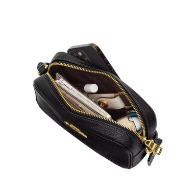 CARTERA CROSSBODY DE CUERO COACH MINI JAMIE - NEGRO - 6