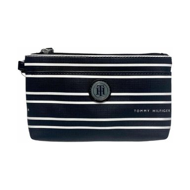 WRISLET O CARTERA DE MANO TOMMY HILFIGER STRIPES - NEGRO