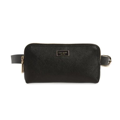 CARTERA CORREA AJUSTABLE DE CUERO KATE SPADE - NEGRO