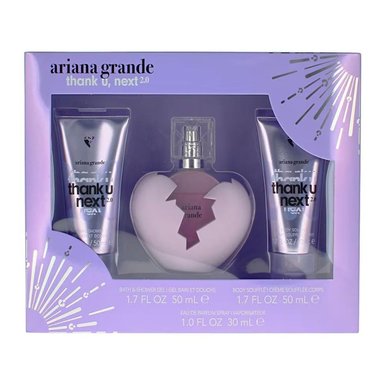 SET PERFUME 30ML SHOWER GEL 50 ML Y CREMA 50ML ARIANA GRANDE THANK U NEXT 2.0