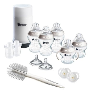 SET DE BIBERONES CHUPONES Y CALENTADOR DE BIBERONES TOMMEE TIPPEE