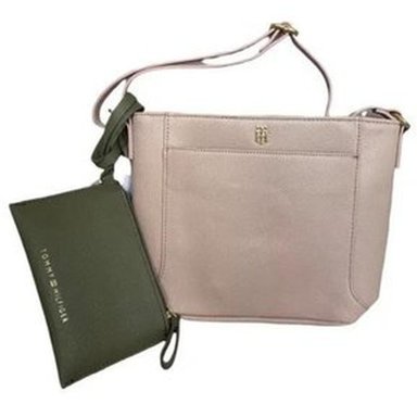 CROSSBODY O CARTERA CON TARJETERO SHOPPER TOMMY HILFIGER - ROSA Y VERDE TAMAÑO TALLA ÚNICA