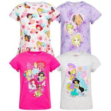 PACK 4 POLOS PRINCESAS DISNEY