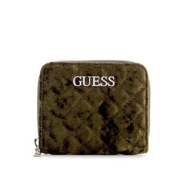 BILLETERA PARA MUJER GUESS HOBOKEN DE TERCIOPELO ZIP AROUND TAMAÑO TALLA ÚNICA