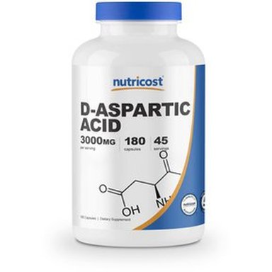 ÁCIDO ASPÁRTICO NUTRICOST 3000 MG 180 CAPSULAS BLANCO TAMAÑO TALLA ÚNICA