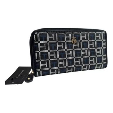 BILLETERA TOMMY HILFIGER ZIPPER MONOGRAM - AZUL TAMAÑO TALLA ÚNICA