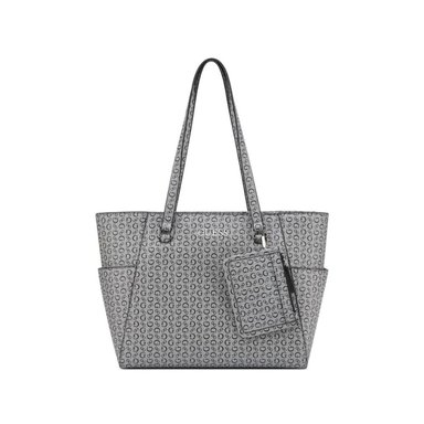 CARTERA TOTE CON MONEDERO GUESS - NEGRO