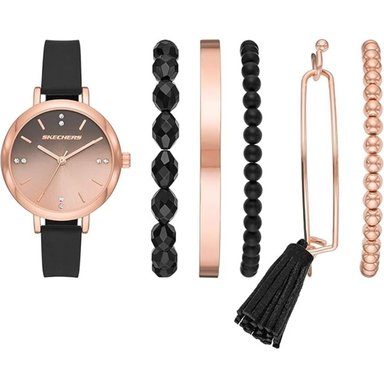 SET RELOJ PARA MUJER SKECHERS SR9033 - NEGRO