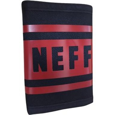 BILLETERA DE LONA TRIFOLD NEFF HOMBRES - NEGRO CON GUINDA TAMAÑO TALLA ÚNICA