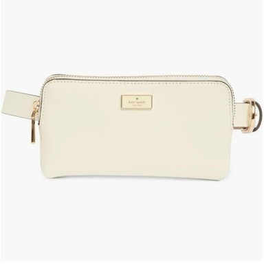 CARTERA CORREA AJUSTABLE DE CUERO KATE SPADE - BEIGE TAMAÑO XL