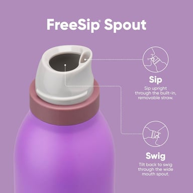 BOTELLA DE ACERO INOXIDABLE OWALA FREESIP TWIST 18 OZ -CALIFORNIA GRAPEVINE - 6