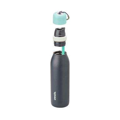 BOTELLA DE ACERO INOXIDABLE OWALA FREESIP TWIST 18 OZ -FOGGY TIDE - 6
