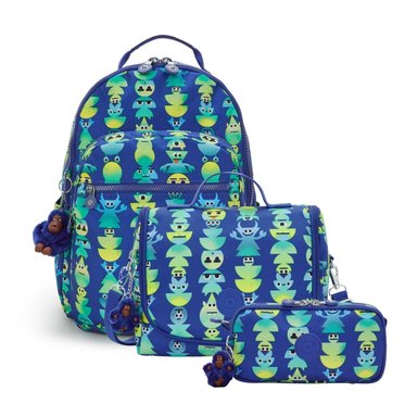 SET MOCHILA, LONCHERA Y CARTUCHERA KIPLING - MONSTER MARCH