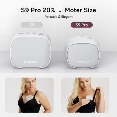 EXTRACTOR DE LECHE DOBLE MOMCOZY S9 PRO-V HANDSFREE - 2