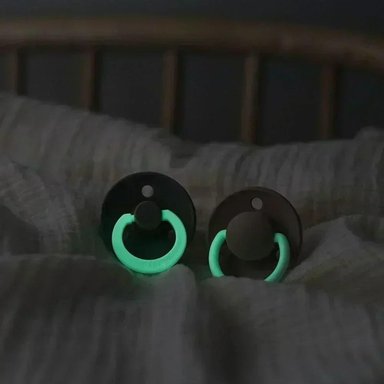 SETX2 CHUPONES BIBS GLOW IN THE DARK TALLA 2 - 6M+ - 2