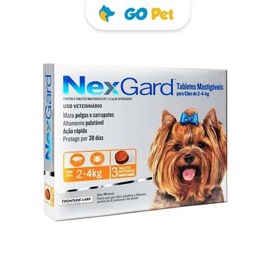 ANTIPULGAS NEXGARD 11.3 MG PERROS 2 KG A 4 KG X 3 UND