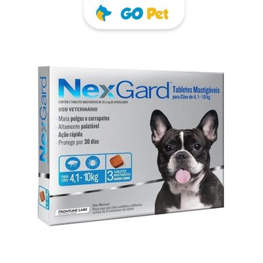 ANTIPULGAS NEXGARD  28.3 MG PERROS 4.1 A 10 KG X 3 UND