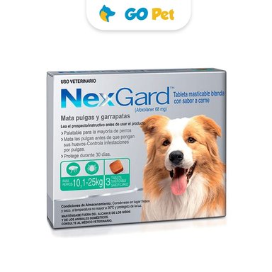 ANTIPULGAS  NEXGARD 68 MG PERROS DE 10.1 A 25 KG X 3 UND