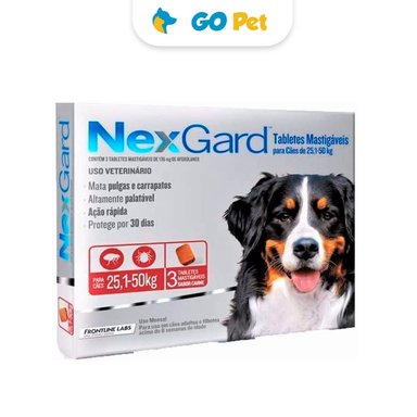 ANTIPULGAS NEXGARD 136 MG PERROS 25.1 A 50 KG X 3 UND