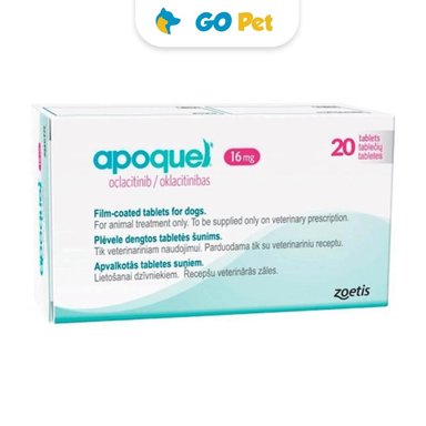 MEDICAMENTO PERROS APOQUEL ADULTO RAZA GRANDE 20 TABLETAS 16 MG DE 27 A 39.9 KG