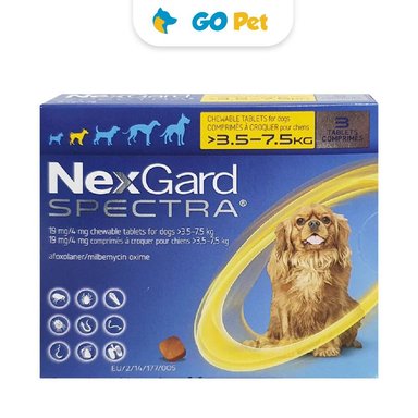 NEXGARD SPECTRA S PERROS DE 3.6 - 7.5 KG X3 TB