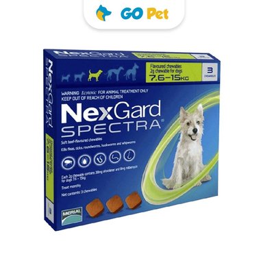 NEXGARD SPECTRA M PERROS DE 7.6 -15 KG X3 TAB
