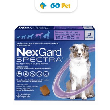 NEXGARD SPECTRA L PERROS DE 15.1 - 30 KG X3 TAB