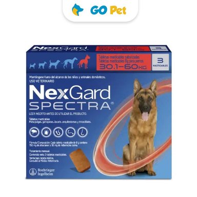 NEXGARD SPECTRA XL PERROS DE 30.1 - 60 KG X3 TB