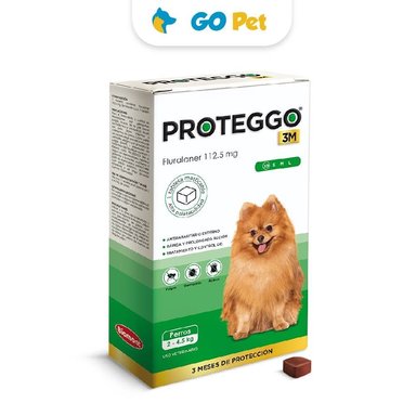 ANTIPULGAS PARA PERROS PROTEGGO 3M 112.5MG (2 A 4.5 KG) X 1 TABLETA