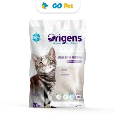 ARENA SANITARIA GATO ORIGENS CAT LITTER SUPER PREMIUM SIN AROMA 20 KG