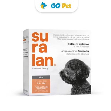 SURALAN MINI (2.5 A 5 KG) X 1 TAB - ANTIPULGAS Y ANTIPARASITARIO PARA PERROS - 1