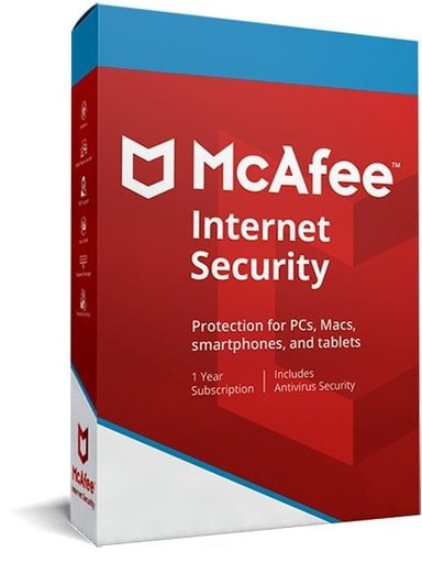 MCAFEE ANTIVIRUS INTERNET SECURITY 1 PC - 1