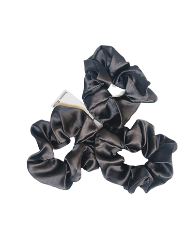 SCRUNCHIES SATIN NEGRO