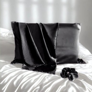 FUNDAS DE SATÍN: EVITA ROTURA CAPILAR, DISMINUYA FRIZZ NEGRO