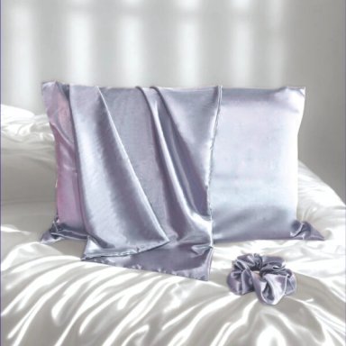 FUNDAS DE SATÍN: EVITA ROTURA CAPILAR, DISMINUYA FRIZZ GRIS PLATA